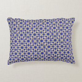Coussin d'accentuation géométrique de la fleur ble