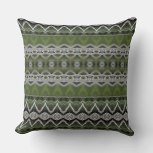 Coussin d'accentuation gris vert réversible