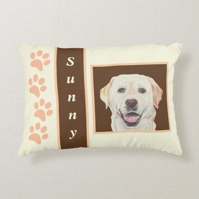 Coussin d'accentuation Pastel Jaune Personnalisé (Devant)