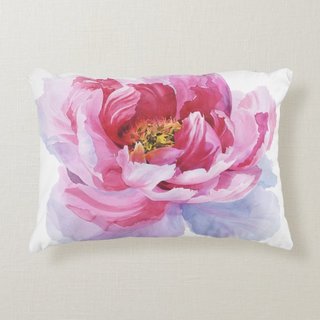 Coussin d'accentuation rose Peony (Devant)