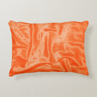 Coussin d'accentuation satiné-rectangulaire orange