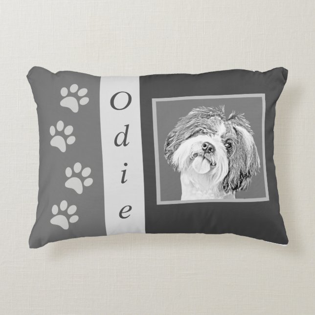 Coussin d'accentuation Shih Tzu au crayon personna (Devant)