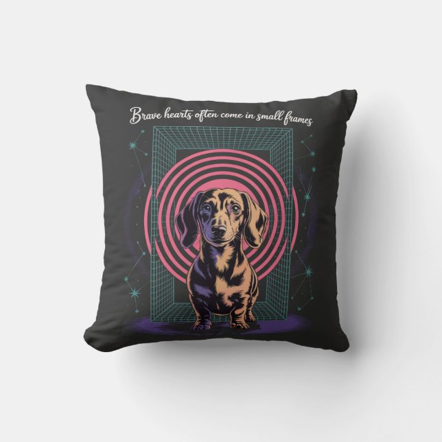 Coussin Dachshund Brave Hearts Often Come In Small Frames (Recto)
