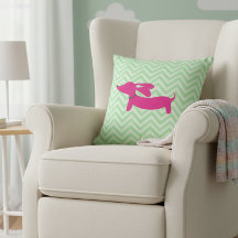 Dachshund + Chevron Vert