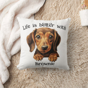 Coussin Dachshund customisé