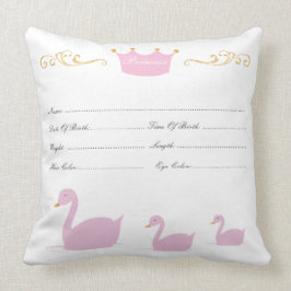 Coussin d'acte de naissance de bébé