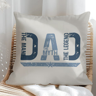 Coussin "DAD The Man Mith Legend" Fête des pères Cadeau
