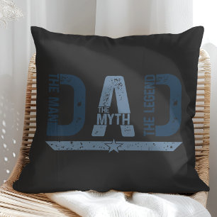 Coussin "DAD The Man Mith Legend" Fête des pères Cadeau