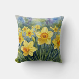 Coussin Daffodiques, Tulipes, Hyacinthes, Papillons Coussi