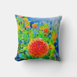 Coussin Dahlia brillante et audacieuse