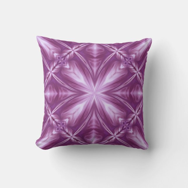 Coussin Dahlia Purple Lait Blanc Nuages Abstrait Motif (Recto)