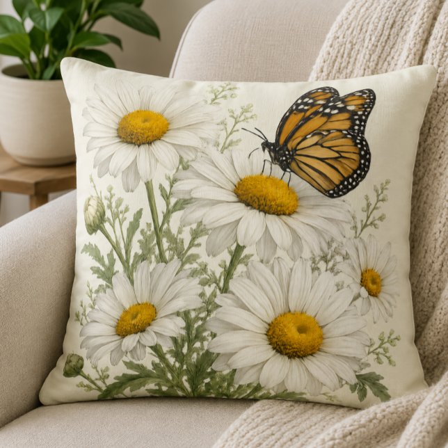 Coussin Daisy & Butterfly Bloom (Créateur téléchargé)