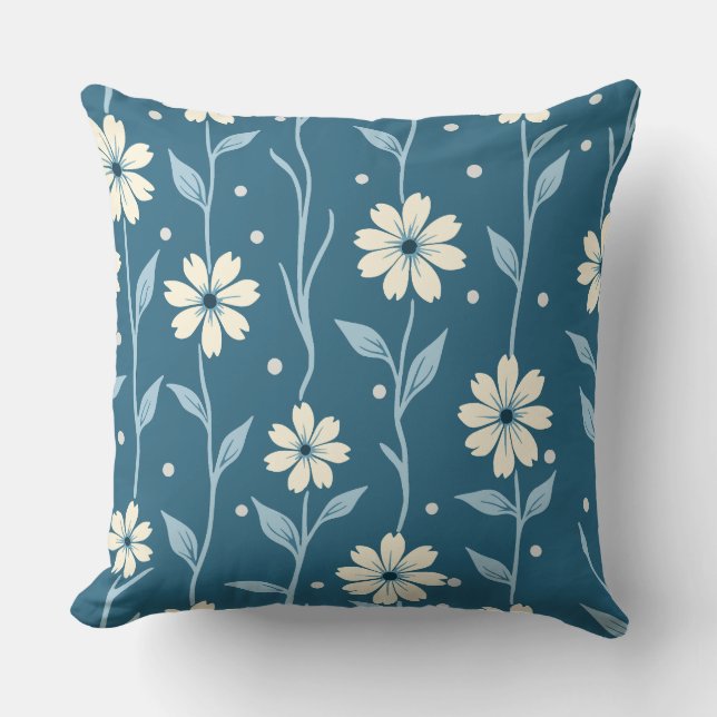 Coussin Daisy Dot Vineland Blues (Recto)