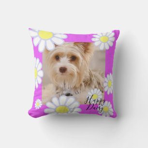 Coussin Daisy Simple Violet Photo