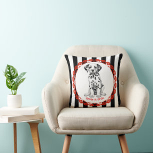 Coussin Dalmatie Imprimer Anniversaire   Black and White p