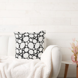 Coussin Dalmatie Motif noir et blanc