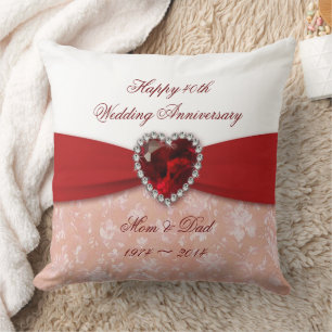 Coussin Damask 40e anniversaire Mariage Design