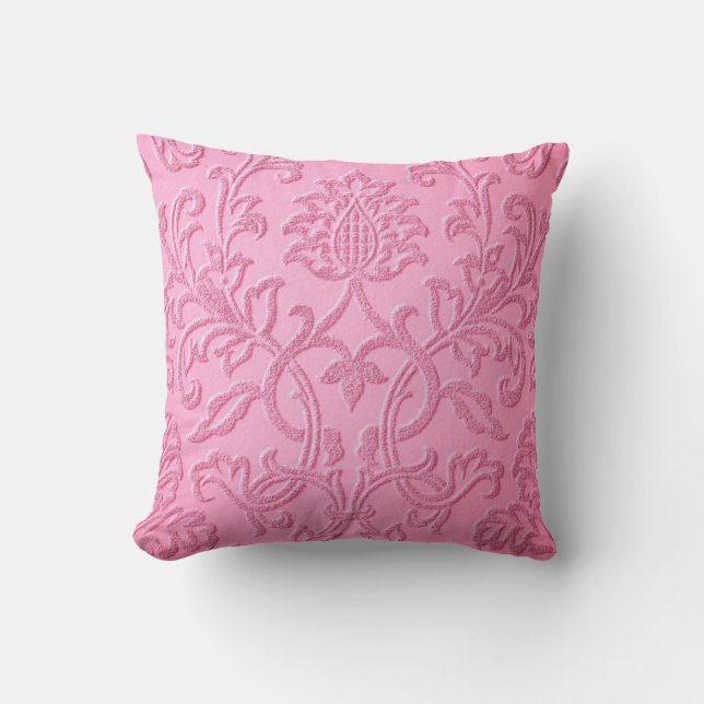 Coussin damask velvet rose giri victorien tissu motif (Recto)