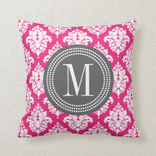 Coussin Damassé élégante de roses indien personnalisée