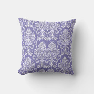 Coussin Damassé Victorien Pourpre Brillante