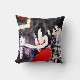 Coussin " Dame en rouge " Med