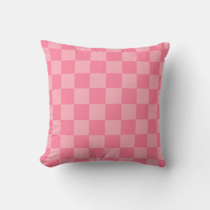 Coussin Damier rose élégant