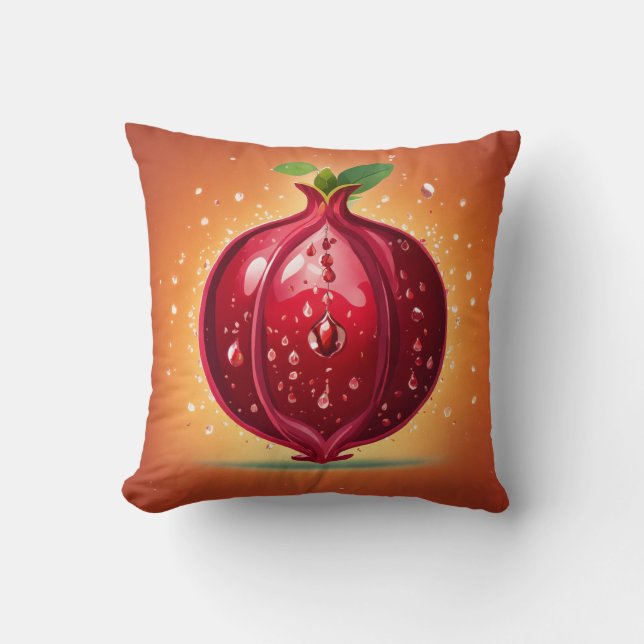 Coussin d'amour à la pomme rouge de style tatouage (Recto)