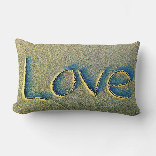 Coussin d'amour d'écriture de sable (Recto)