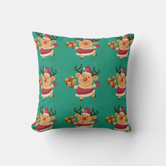 Coussin Dancing Reindeer (Recto)