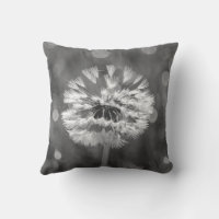 Dandelion Fluffeux Coton Fleur Noir et Blanc
