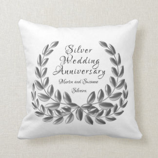 Coussin d'anniversaire de noces d'argent