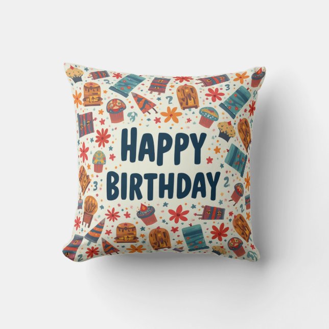 coussin d'anniversaire heureux (Recto)