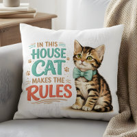 "Dans cette maison, le chat fait les règles" Joli