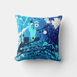 Coussin dans le style abstrait moderne pulvérisé