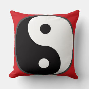 Coussin dans le style abstrait moderne - yin yang