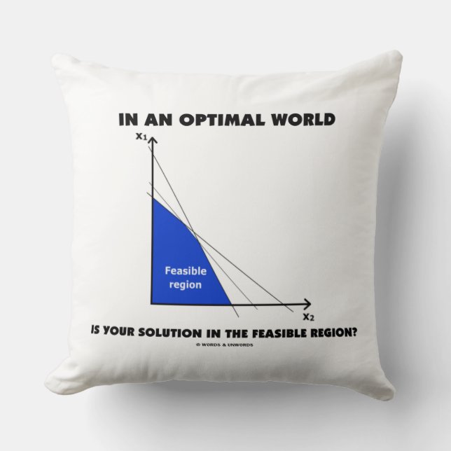 Coussin Dans un monde optimal Votre solution est-elle réal (Recto)