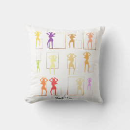 Coussin Danse avec les couleurs Femme Kaleidoscope