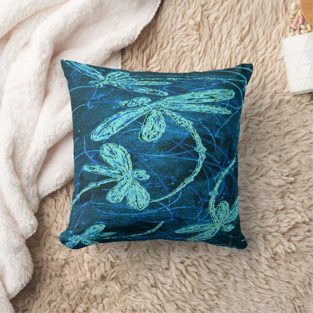 Coussin Danse de libellule Blue Tango (Couverture)