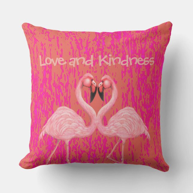 Coussin Danse Flamant rose (Recto)