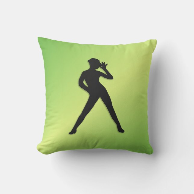 Coussin Danse moderne vert (Recto)