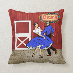 Coussin Danse rouge de grange de danse carrée de