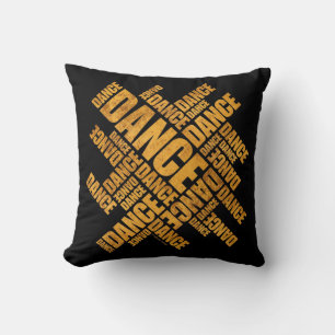 Coussin Danse typographique