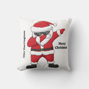 Coussin Danser le texte personnalisé Père Noël