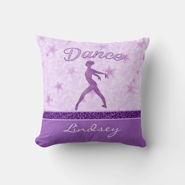Coussin Danseur de pose pourpre avec une rayure (Recto)