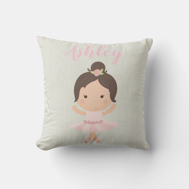 Coussin Danseur rose de chaussures d'orteil de ballet de (Recto)