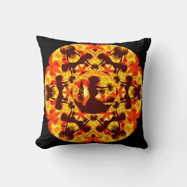 Coussin Danseurs Hula (Recto)