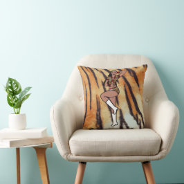 Coussin Danseuse de tigre rouge A