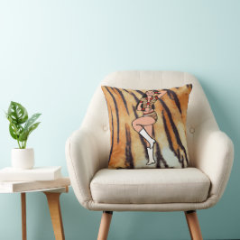 Coussin Danseuse de tigre rouge B