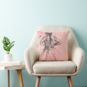 Coussin Danseuse vue de dos, mains sur les hanches par Edg