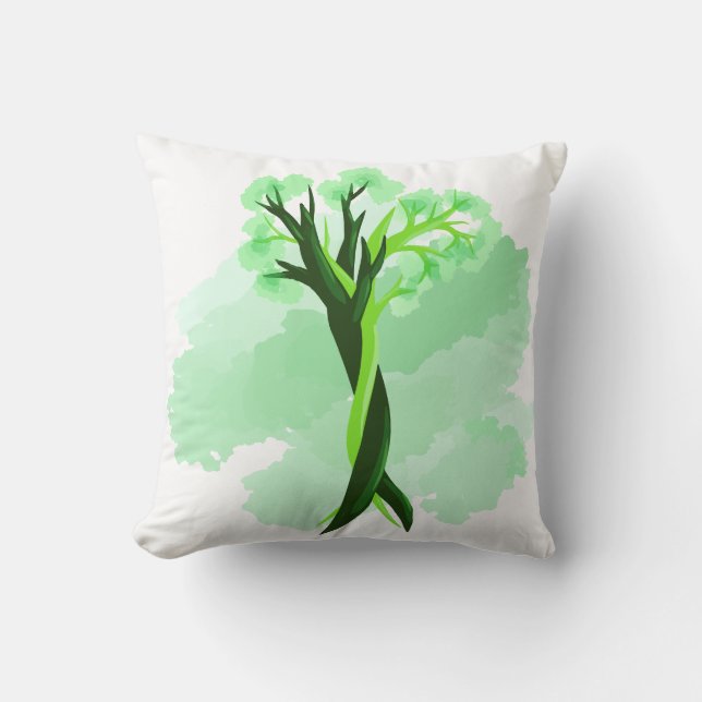 Coussin Dansing Trees in Love, Loving Couple, Mariage (Recto)